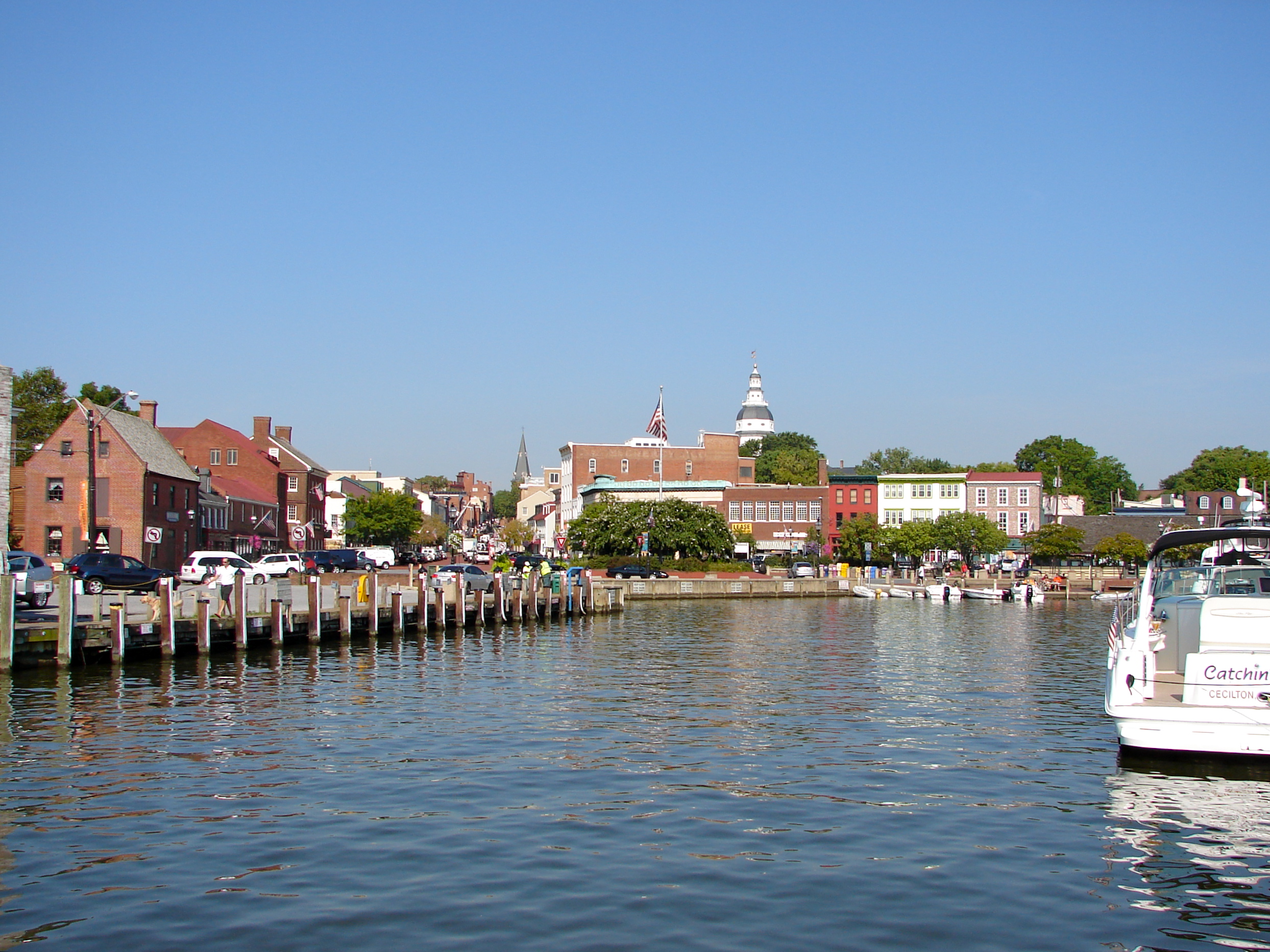 Annapolis harbor and Maryland State House